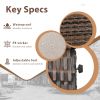 GO 8-piece Outdoor Wicker Sofa Set, Rattan Sofa Lounger, With Colorful Pillows, Conversation Sofa, For Patio, Garden, Deck, Brown Wicker, Beige Cushio