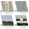 20' L x 10' W x 9' H Large Walk-in Greenhouse with Roll Up Door;  8 Closeable Windows;  & Weather PE Cover