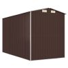 Garden Shed Dark Brown 75.6"x140.6"x87.8" Galvanized Steel