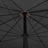 Garden Parasol with Pole 78.7"x51.2" Anthracite