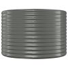 Garden Raised Bed Powder-coated Steel 39.4"x39.4"x26.8" Gray