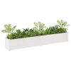 Garden Planters 2 pcs White 78.7"x12.2"x12.2" Solid Wood Pine