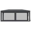 Party Tent with 6 Mesh Sidewalls Anthracite 9.8'x19.7' HDPE