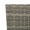 Patio Bench with Cushions 69.3" Gray Poly Rattan