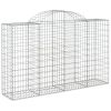 Arched Gabion Basket 78.7"x19.7"x47.2"/55.1" Galvanized Iron