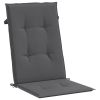 Garden Highback Chair Cushions 4 pcs Anthracite 47.2"x19.7"x1.2" Fabric