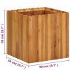 Garden Raised Bed 19.6"x19.6"x19.6" Solid Acacia Wood