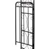 Outsunny 84" Garden Arch Arbor with Gate, Metal Arch Trellis, Garden Archway for Climbing Vines, Wedding Ceremony Decoration, Flourishes & Arrow Tips,