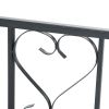 Outsunny 81" Metal Garden Arbor with Double Doors, Locking Gate, Climbing Vine Frame with Heart Motifs, Arch for Wedding, Bridal Party Decoration, Gre