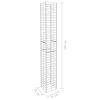 Gabion Baskets 3 pcs Galvanized Steel 9.8"x9.8"x77.6"