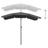 Garden Parasol with Pole 78.7"x51.2" Anthracite