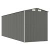 Garden Shed Light Gray 75.6"x205.9"x87.8" Galvanized Steel