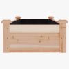 Garden Raised Bed with Liner 47.2"x17.7"x9.8" Solid Wood Fir