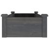 Garden Raised Bed with Liner Gray 47.2"x17.7"x9.8" Solid Wood Fir