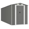 Garden Shed Light Gray 75.6"x205.9"x87.8" Galvanized Steel