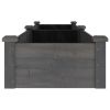 Garden Raised Bed with Liner Gray 94.5"x17.7"x9.8" Solid Wood Fir