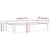 Garden Raised Bed with Liner Gray 47.2"x23.6"x9.8" Solid Wood Fir