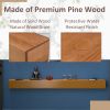 72'' Fireplace Mantel Wooden Wall Mounted Floating Shelf 8" Deep Solid Pine Wood,Natural
