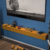 72'' Fireplace Mantel Wooden Wall Mounted Floating Shelf 8" Deep Solid Pine Wood,Natural