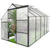 6x10 FT Polycarbonate Greenhouse Raised Base and Anchor Aluminum Heavy Duty Walk-in Greenhouses for Outdoor Backyard in All Season