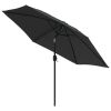 Outdoor Parasol with Metal Pole 118" Anthracite