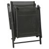 3 Piece Patio Lounge Set Textilene and Aluminum Black