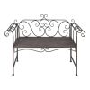 Patio Bench 52" Steel Antique Brown