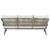 Manhattan Comfort Riviera Rope Wicker 4-Piece 5 Seater Patio Conversation Set with Cushions in Cream