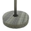 3 Piece Patio Bar Set with Cushions Poly Rattan Gray