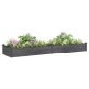 Garden Raised Bed with Liner Gray 94.5"x23.6"x9.8" Solid Wood Fir