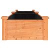Garden Raised Bed with Liner Brown 94.5"x17.7"x9.8" Solid Wood Fir