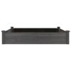 Garden Raised Bed with Liner Gray 47.2"x47.2"x9.8" Solid Wood Fir
