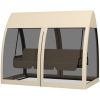 Garden rocking chair with canopy