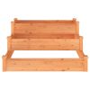 Garden Raised Bed Brown 47.2"x47.2"x22" Solid Wood Fir