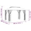 Gazebo with Sidewalls Anthracite 157.5"x118.1"x106.3" Steel