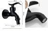 Black Mop Pool Faucet Kitchen Faucet Wall Mounted Brass Single Cold Water Tap Laundry Bathroom Garden