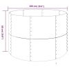 Garden Raised Bed Powder-coated Steel 39.4"x39.4"x26.8" Gray