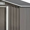 TOPMAX Patio 6ft x4ft Bike Shed Garden Shed, Metal Storage Shed with Adjustable Shelf and Lockable Door, Tool Cabinet with Vents and Foundation for Ba