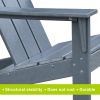 3Pcs Outdoor Adirondack Chairs Patio Lawn Chairs with Side Table,for Deck Garden Backyard Balcony,Dark Grey