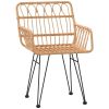 7 Piece Patio Dining Set Poly Rattan