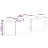 Garden Raised Bed Powder-coated Steel 59.8"x15.7"x14.2" Gray