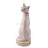 Hand Carved Ancient Egyptian Mau Cat Seated Deity Luck Wealth Statue Decor