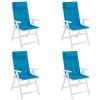 Highback Chair Cushions 4 pcs Light Blue Oxford Fabric