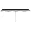 Freestanding Manual Retractable Awning 196.9"x118.1" Anthracite