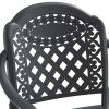 Cast Aluminum Patio Dining Chair 6PCS With Black Frame and Cushions In Random Colors