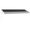 Freestanding Manual Retractable Awning 196.9"x118.1" Anthracite