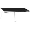 Freestanding Manual Retractable Awning 196.9"x118.1" Anthracite