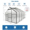 6x10 FT Polycarbonate Greenhouse Raised Base and Anchor Aluminum Heavy Duty Walk-in Greenhouses for Outdoor Backyard in All Season