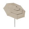10Ft 3-Tiers Patio Umbrella Khaki