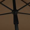 Garden Parasol with Pole 82.7"x55.1" Taupe